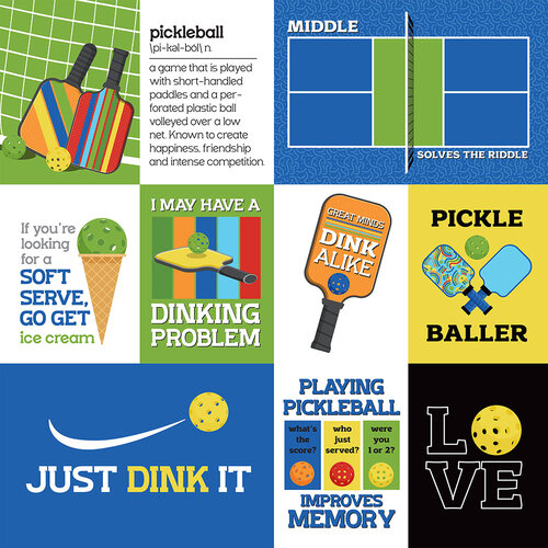 Dillball 12x12 paper in Pickleball Collection by PhotoPlay Paper