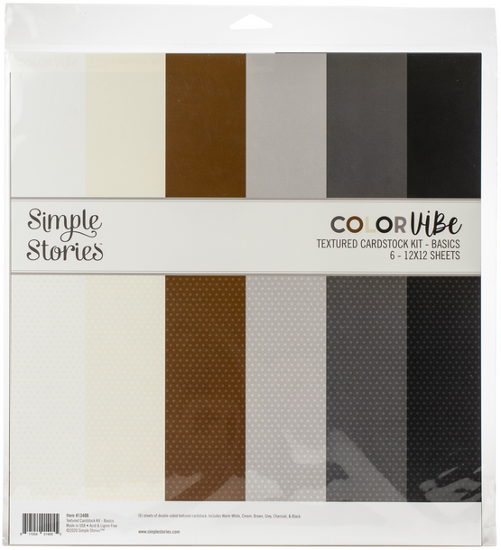 ColorVibe -- Basics Textured Cardstock Kit