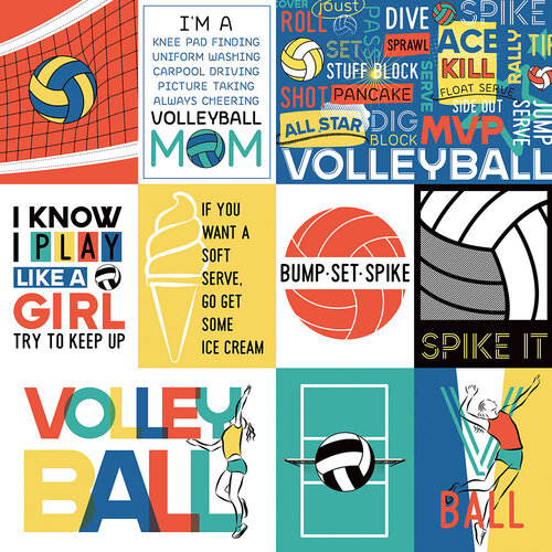 Spike 12x12 paper in MVP Volleyball Collection by PhotoPlay Paper