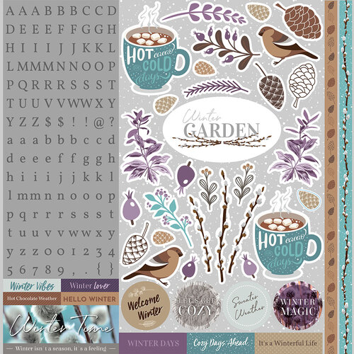 Winter Garden 12x12 Sticker Sheet by Reminisce