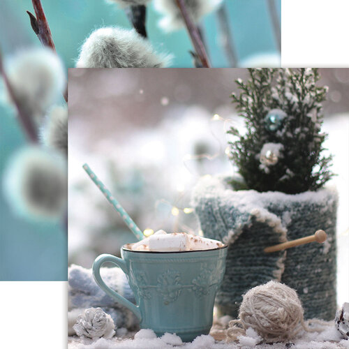 Hot Chocolate 12x12 paper Winter Garden collection by Reminisce