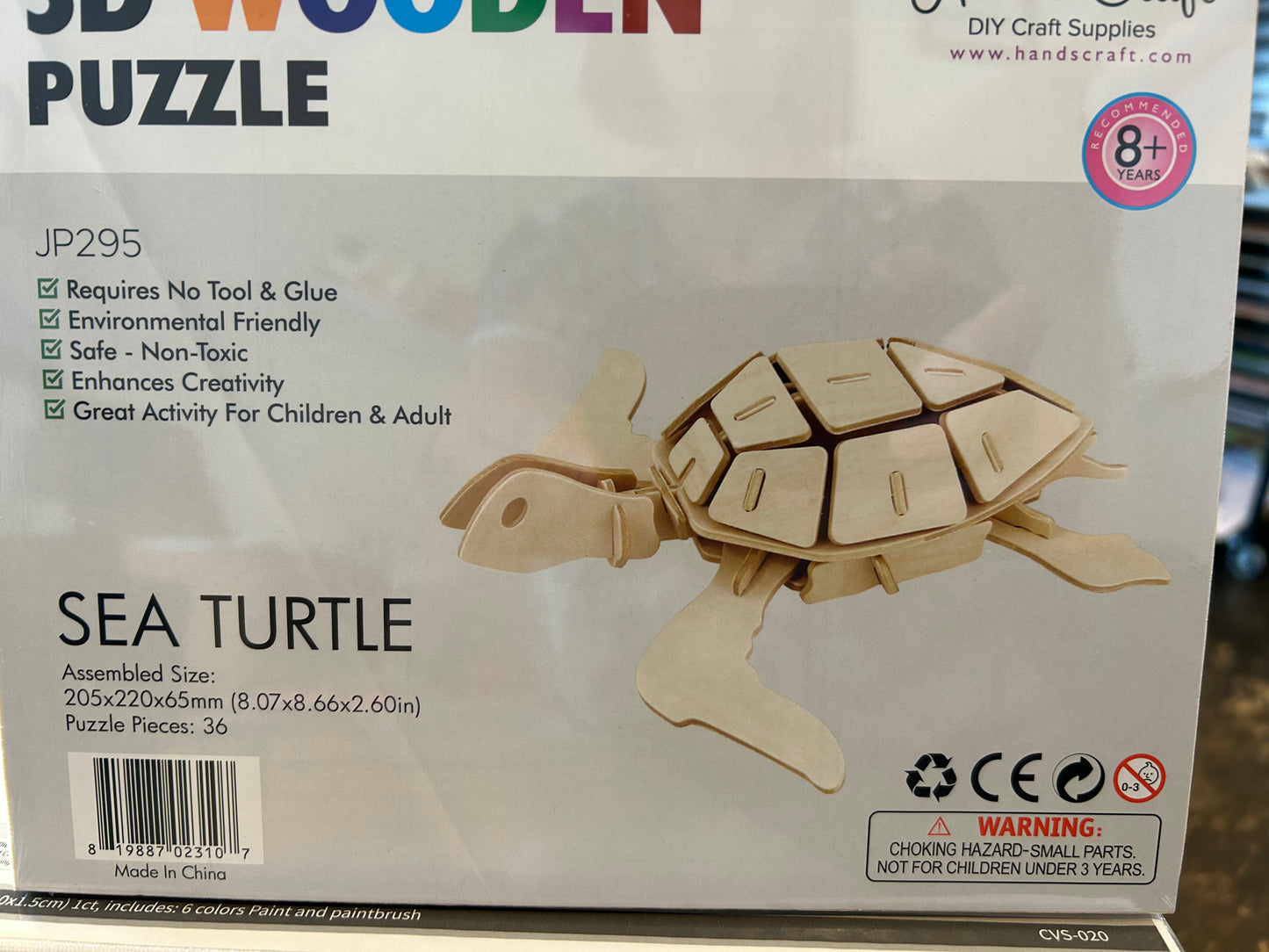 Sea Turtle DIY 3d wooden Puzzle