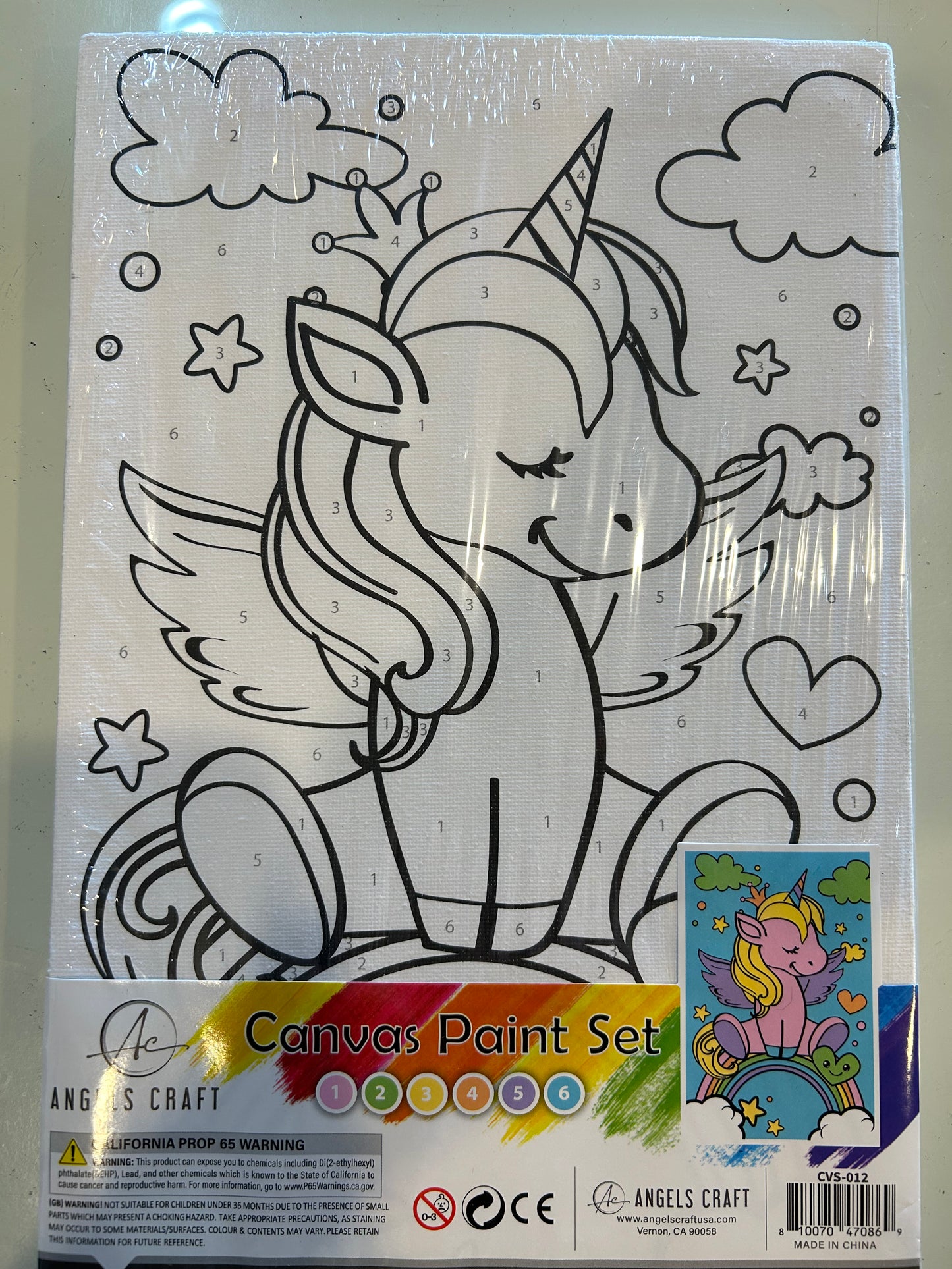 Unicorn Canvas Paint Set by Angels Craft USA