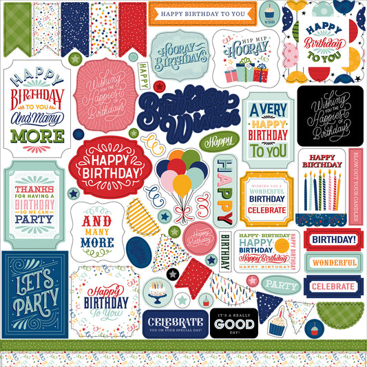 Birthday Salutations Element Stickers