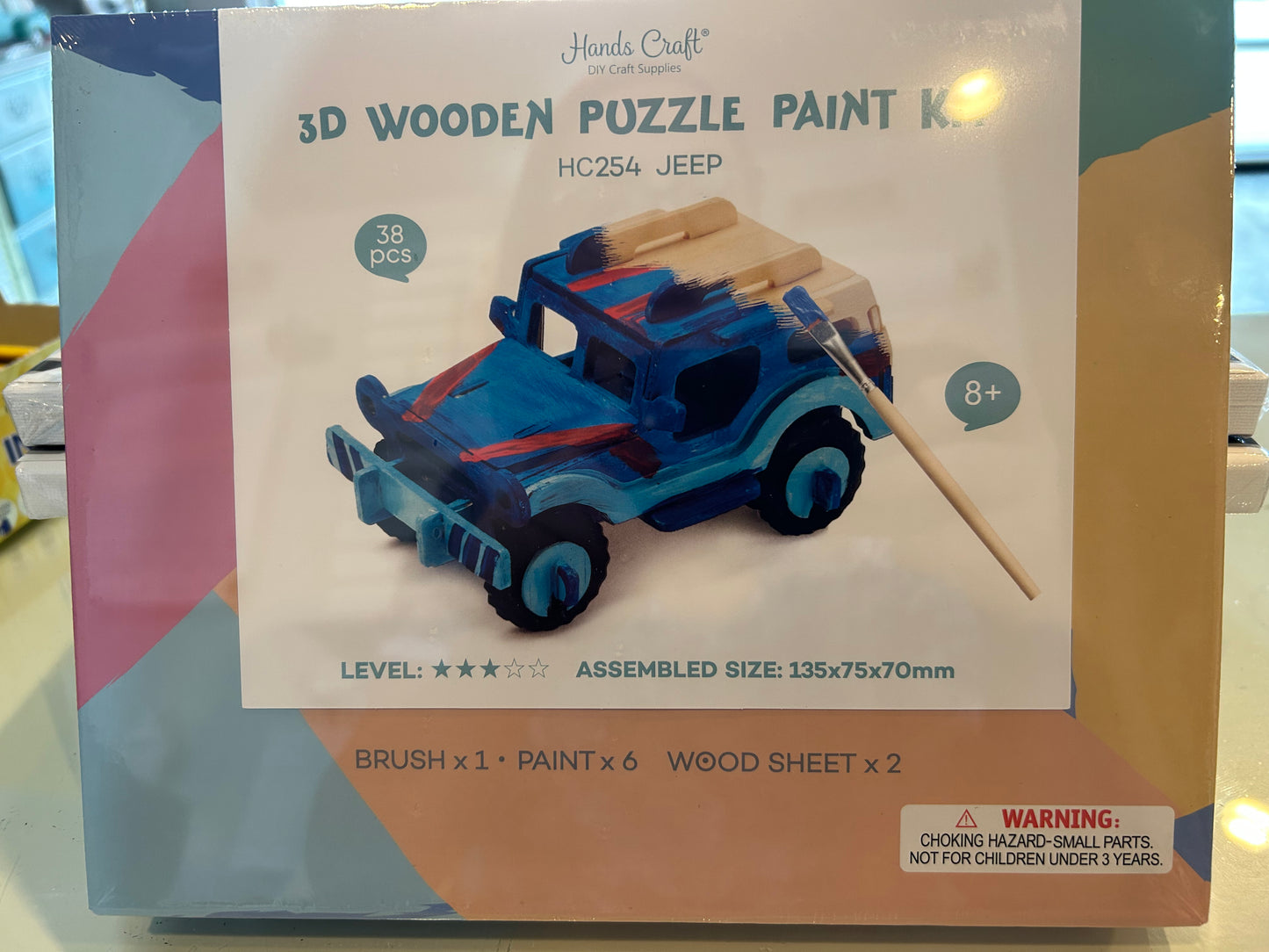 Jeep 3d Wooden Puzzle Paint Kit