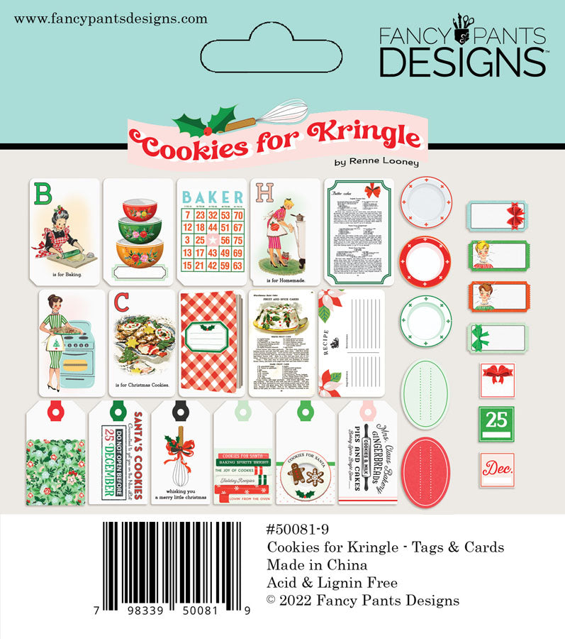 Cookies for Kringle Cards & Tag Ephemera