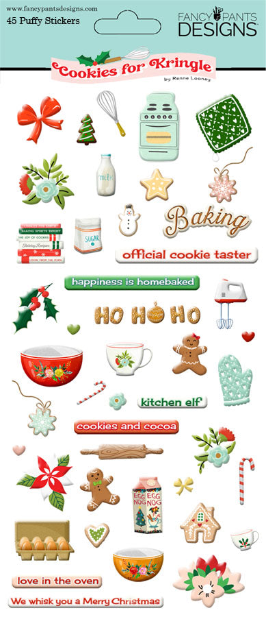 Cookies for Kringle Puffy Stickers