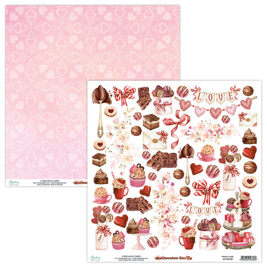 Mintay Collection Chocolate Kisses 12x12 Elements Paper 09