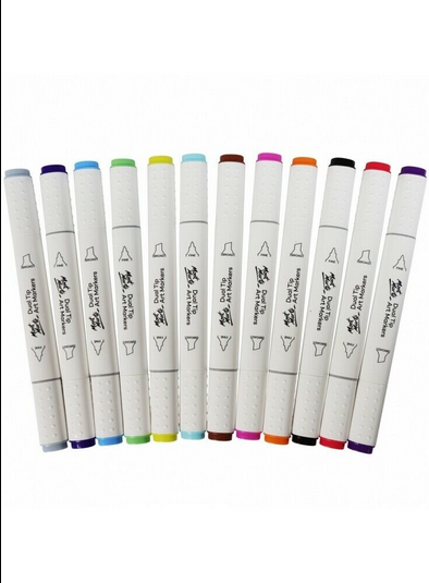 Dual Tip Alcohol Art Markers 12 pc Mont Marte
