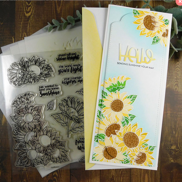 Sunflowers 6x8 Stamp Set