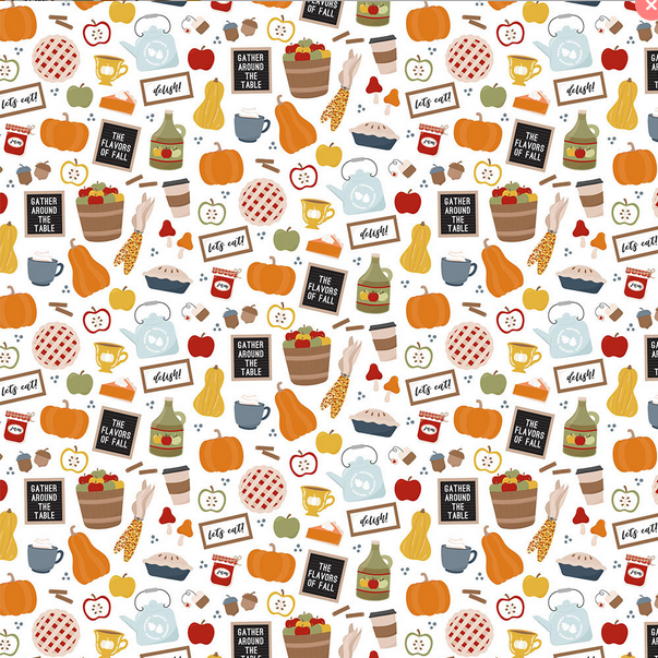 Fall Fever Flavors of Fall 12x12 Paper  Echo Park Fall Fever Collection