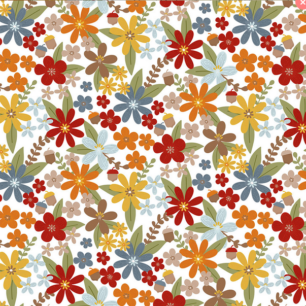 Fall Fever Floral  12x12 Echo Park Fall Fever Collection