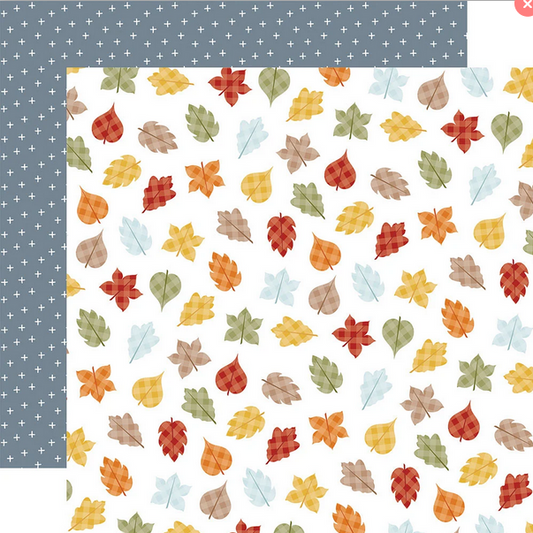 Fall Fever Colorful Leaves  12x12 Echo Park Fall Fever Collection