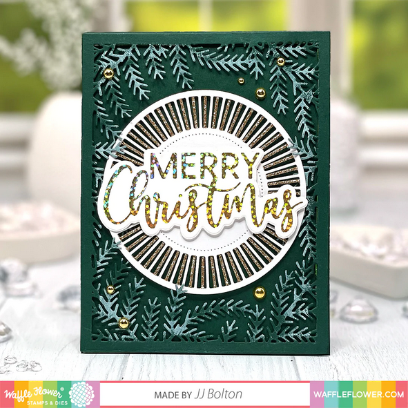 Merry Christmas Duo Foil Plate by Waffle Flower
