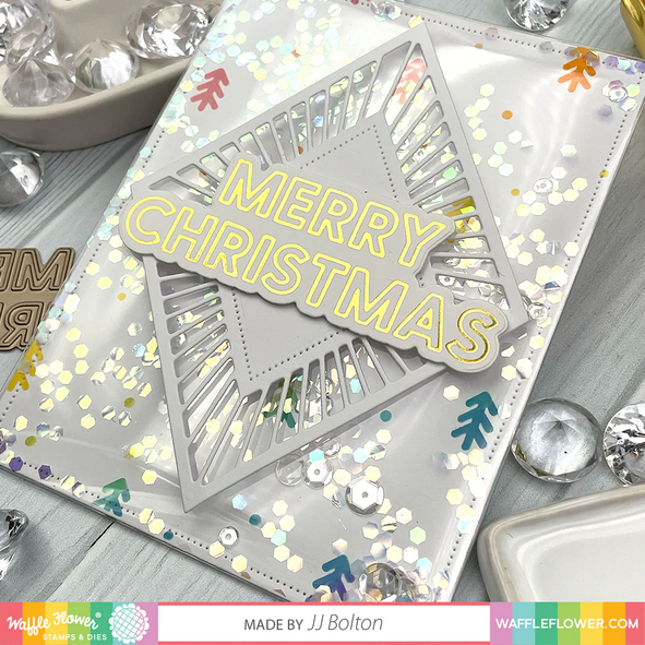 Merry Christmas Duo Foil Plate by Waffle Flower