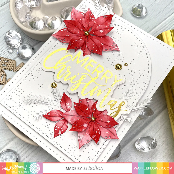 Merry Christmas Duo Foil Plate by Waffle Flower