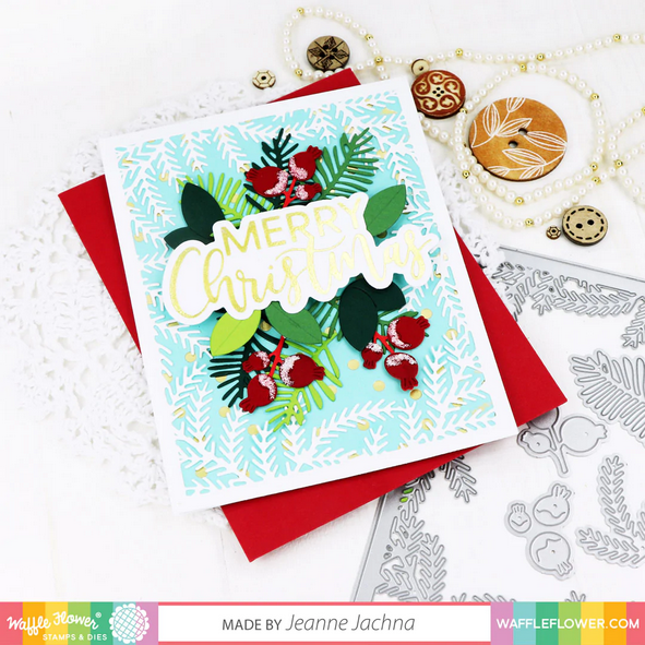 Merry Christmas Duo Foil Plate by Waffle Flower