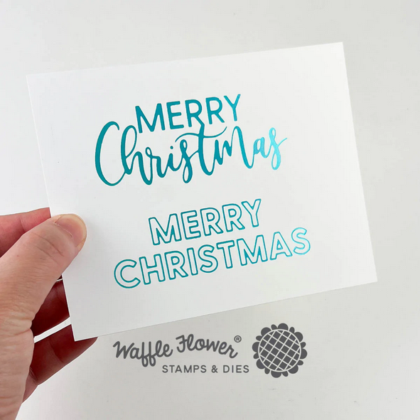 Merry Christmas Duo Foil Plate by Waffle Flower