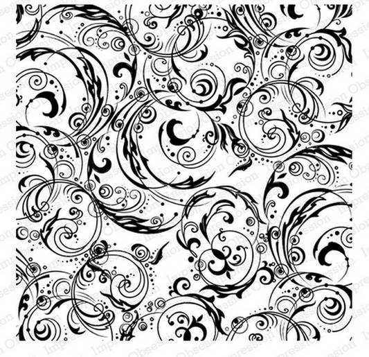 Cover a Card Background Flourish Stamp by Impression Obsession