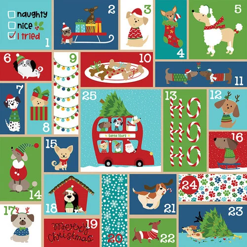 For the Dog 12x12 paper Santa Paws Collection by PhotoPlay Paper