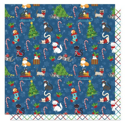 Christmas Antics 12x12 paper Santa Paws collection by PhotoPlay Paper