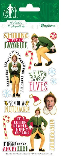 Elf The Movie Fun Phrases Faux Enamel Stickers by Paper House Productions