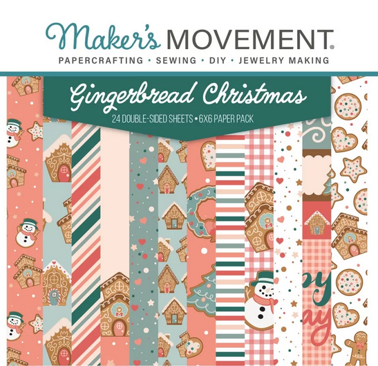 Gingerbread Christmas 6x6 Paper Pad by Maker's Movement