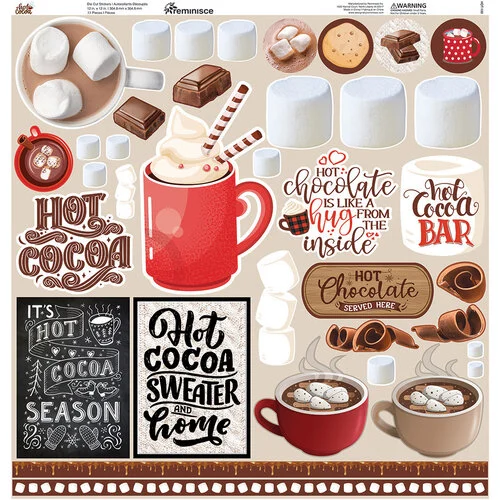 Hot Cocoa 12x12 Sticker Sheet by Reminisce