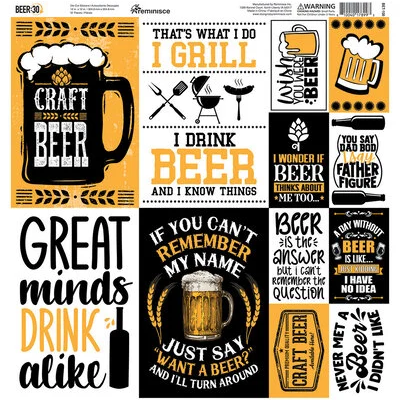 Beer Thirty 12x12 Sticker Sheet by Reminisce