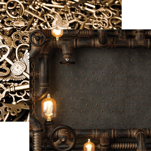 Steam Pipes 12x12 Splendid Steampunk Collection by Reminisce