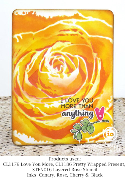 Layered Rose Stencil by Impression Obsession
