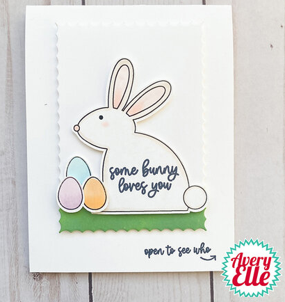Bunny Tag Stamp by Avery Elle