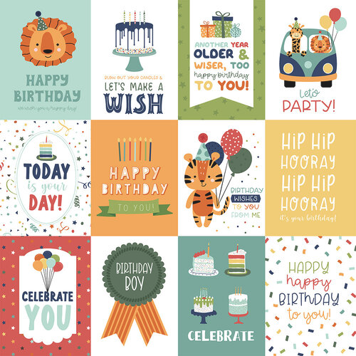 A Birthday Wish 3x4 Journaling Cards Birthday Wish collection by Echo Park