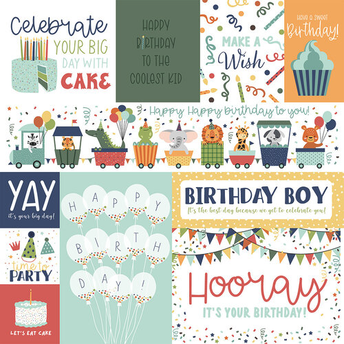 Multi Journaling Cards 12x12 A Birthday Wish collection by Echo Park