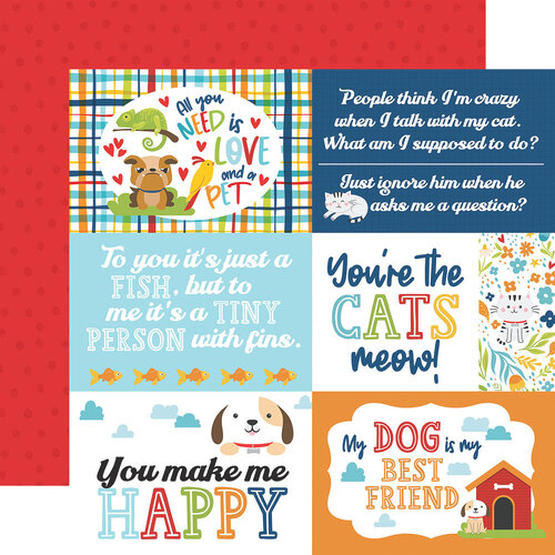 6x4 Jounraling Cards 12x12 Pets Collection by Echo Park