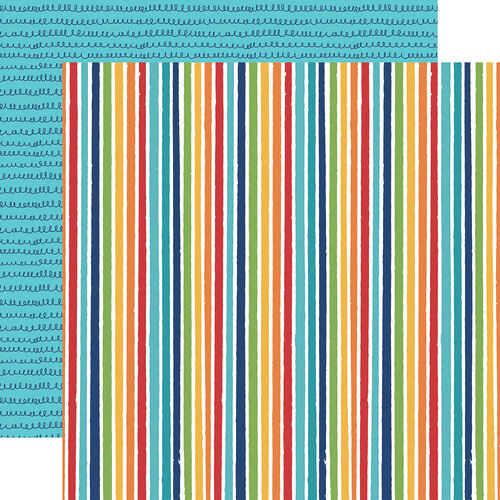 Bright Stripes 12x12 Pets Collection by Echo Park