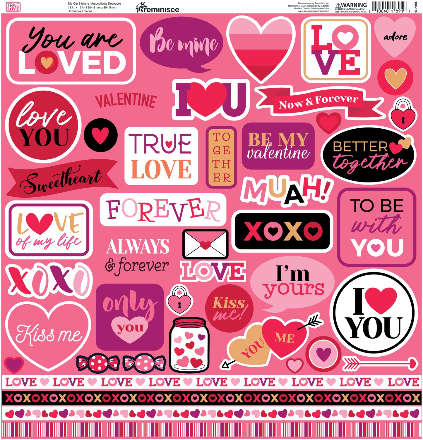 Ttrue Love 12x12 Sticker Sheet by Reminisce