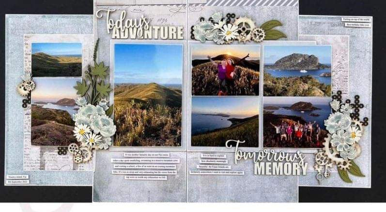 Today's Adventure Layout with Jen Hedger from Dusty Attic March 10, 2023 2pm to 5pm $45